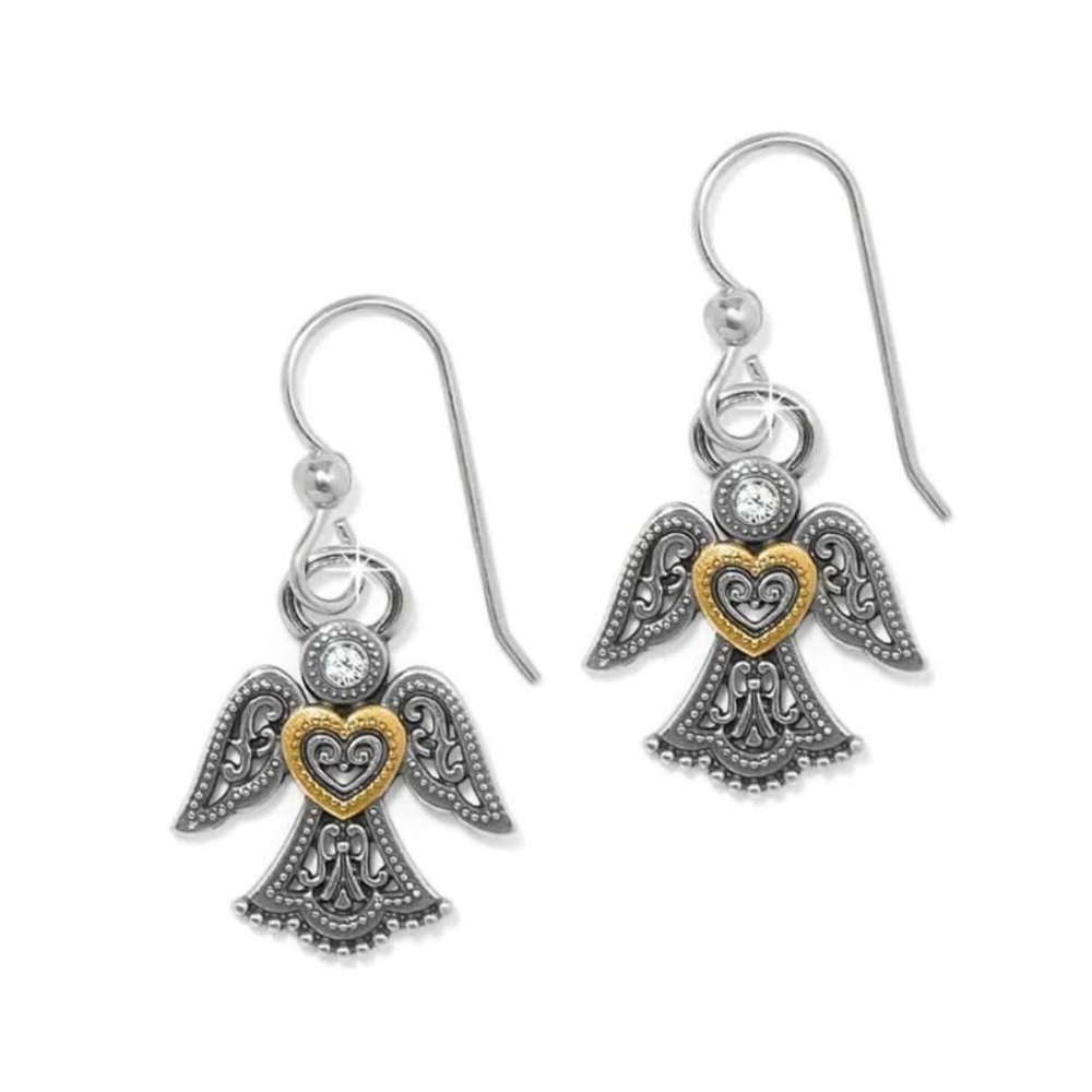 Brighton Silver and Gold Angel Earrings